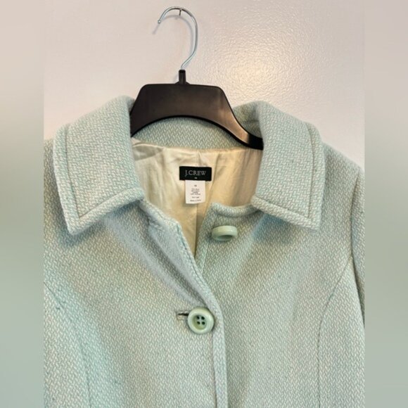 J. Crew Wool Blend Button Down Coat - Size 10 - Picture 5 of 10